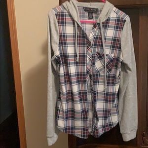 Ladies button up blouse/hoodie